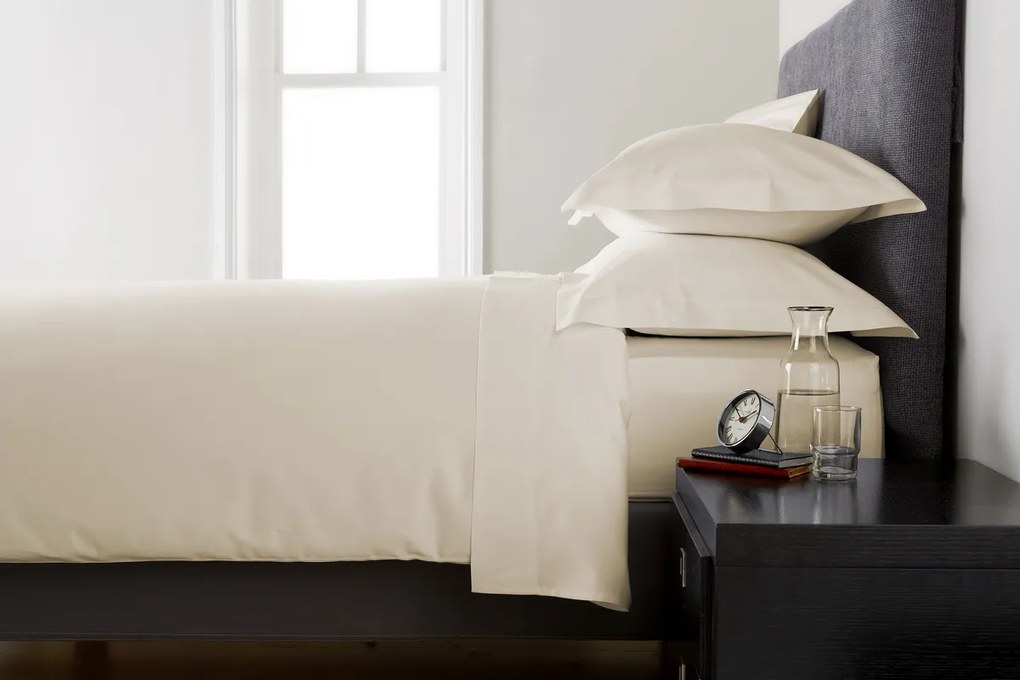 Lenjerie pat Heritage Ivory Bumbac Egiptean 400TC
