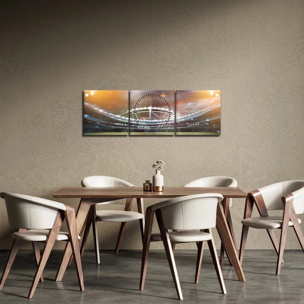 Tablou - Stadion (cu ceas) (90x30 cm)