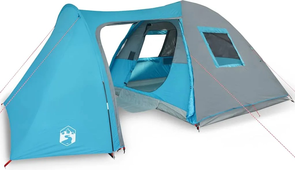 vidaXL Cort de familie pentru 6 persoane, albastru, impermeabil