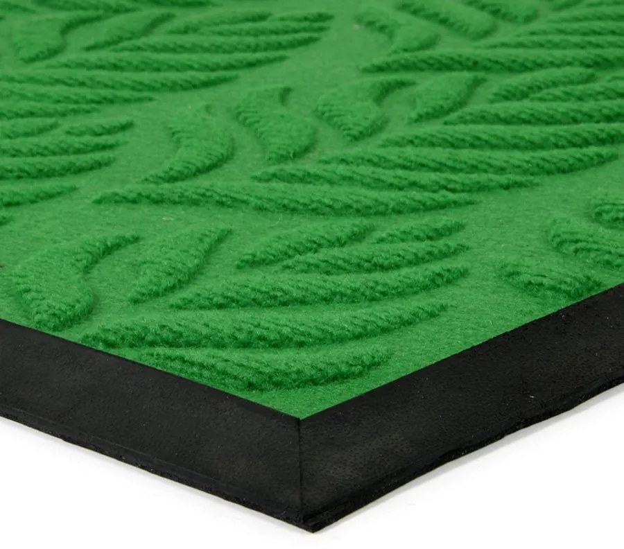 Covoraș pentru curățare textil Frunze 45 x 75 x 1 cm, verde