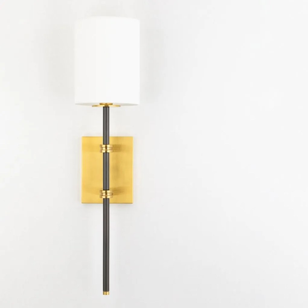 Aplica de perete design modern DENISE alama antichizata, negru