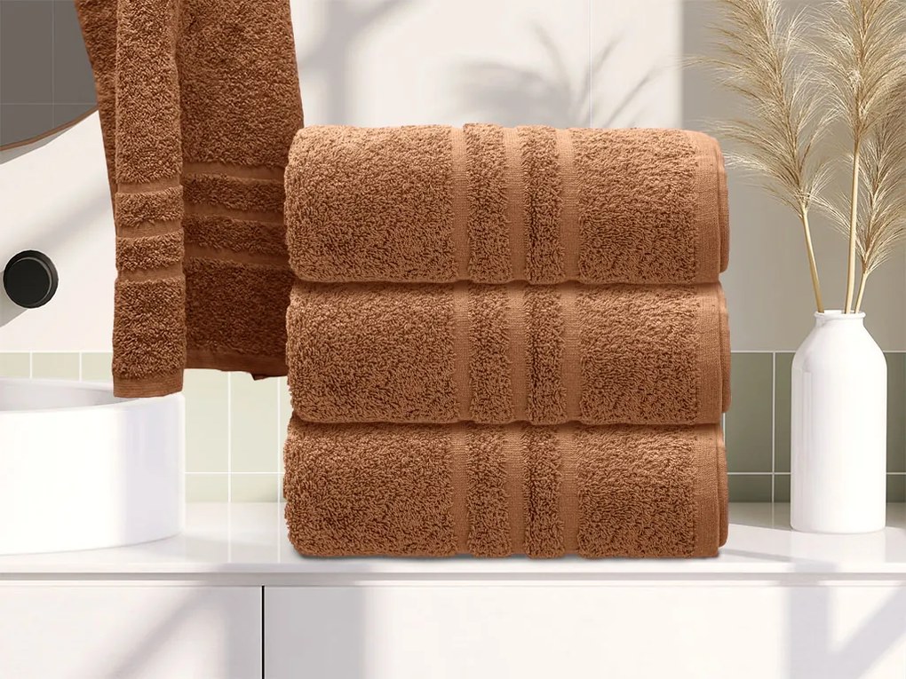 Prosop Classic 50 x 100 cm maro, 100% bumbac