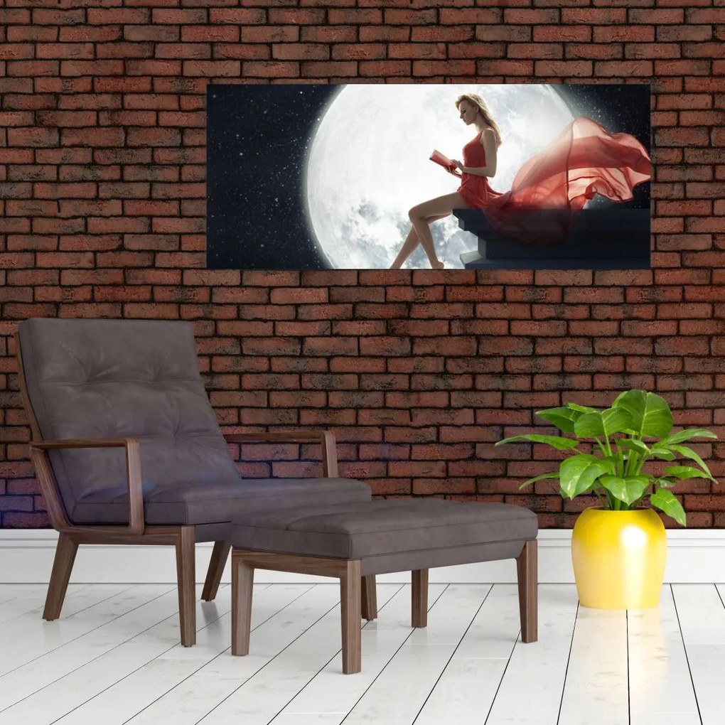 Tablou - Femeia sub clar de lună (120x50 cm)