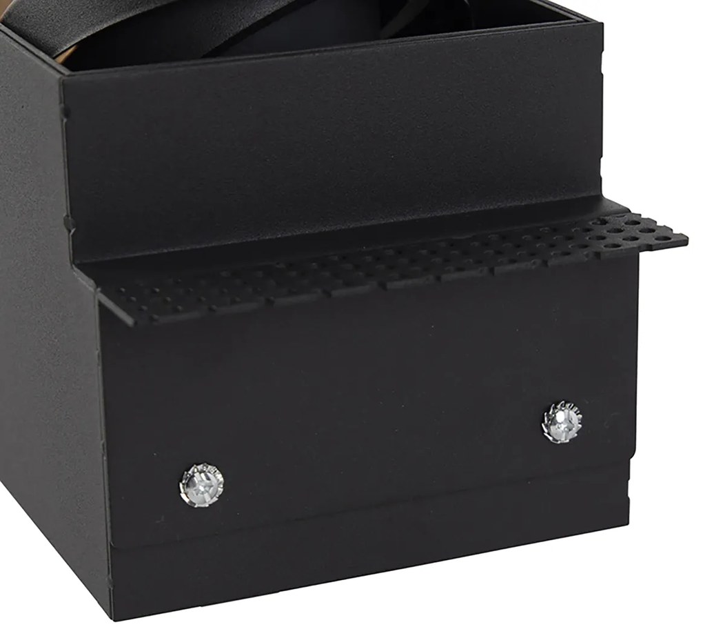 Set de 6 spoturi îngropate negre GU10 AR70 fără rama - Oneon