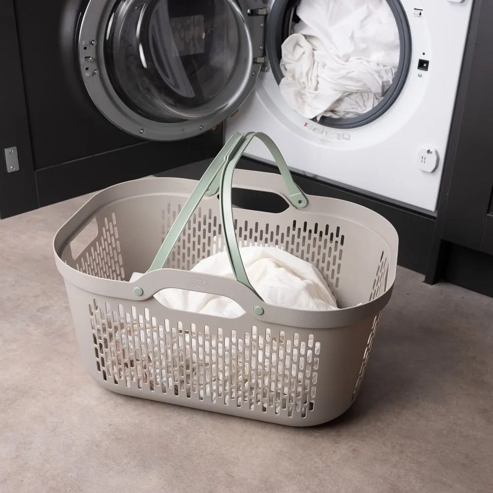 Coș de rufe maro deschis din plastic 45 l – Addis