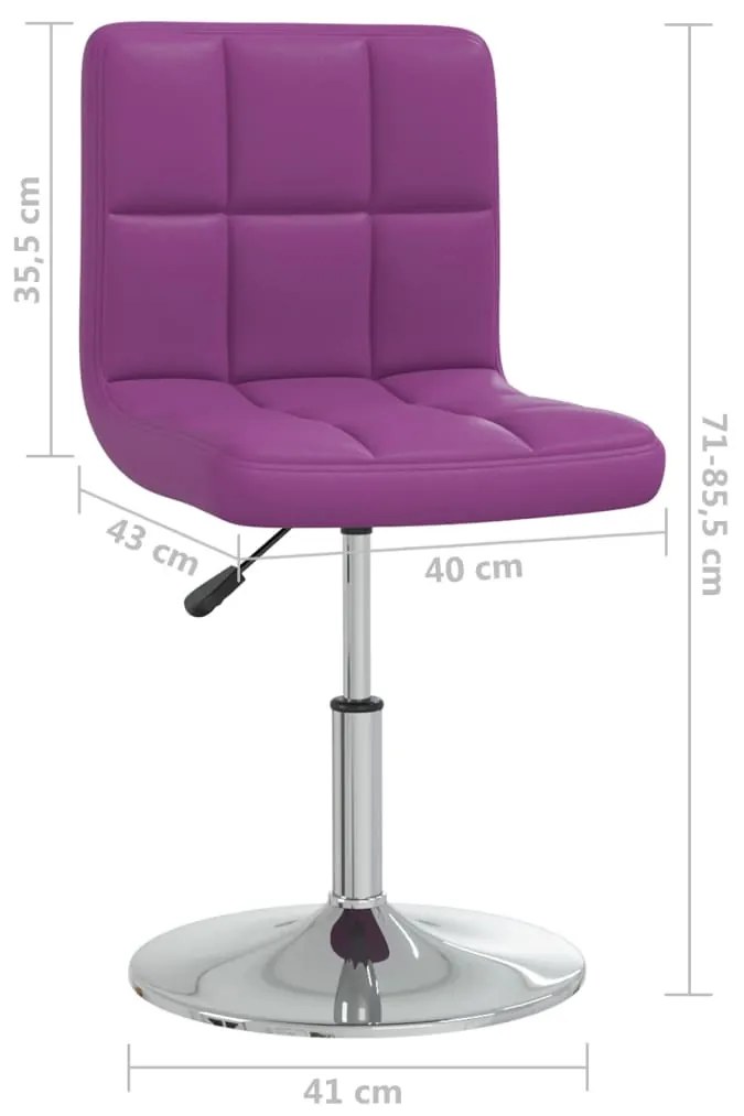 Scaune de bucatarie, 4 buc., violet, piele ecologica 4, Violet