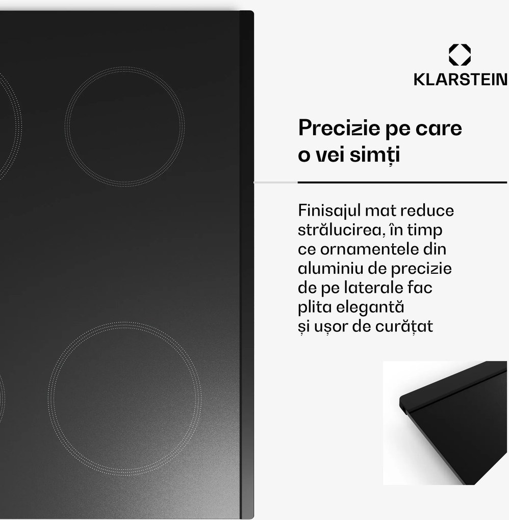 Klarstein Kochheld plită cu inducție | Elegantă și puternică | 4 zone de gătit | 7200 W | 60 cm