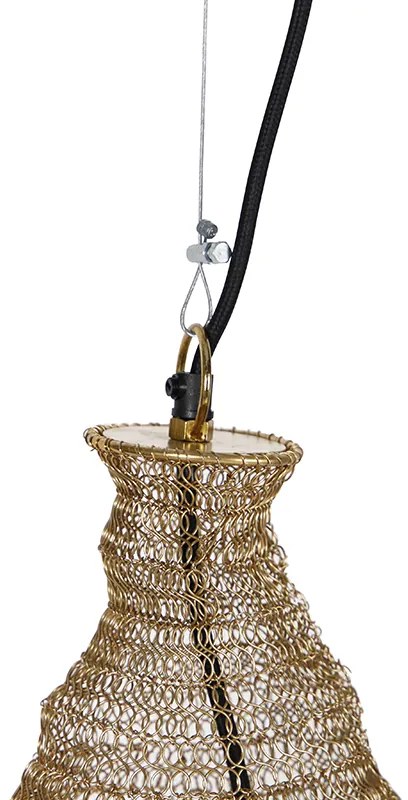 Lampă suspendată orientală aurie 90 cm - Nidum