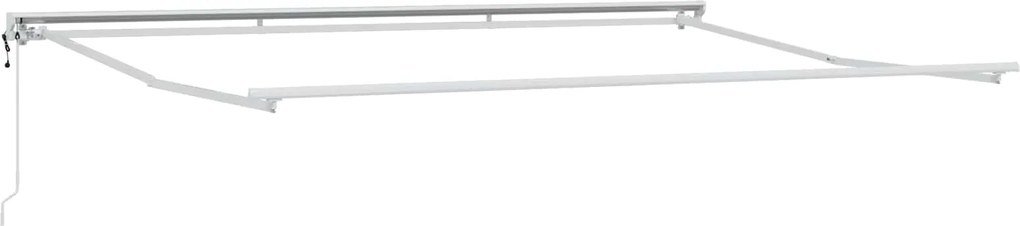 vidaXL Cadru copertină retractabil electric Ajustabil Alb 4 × 3 m Oțel