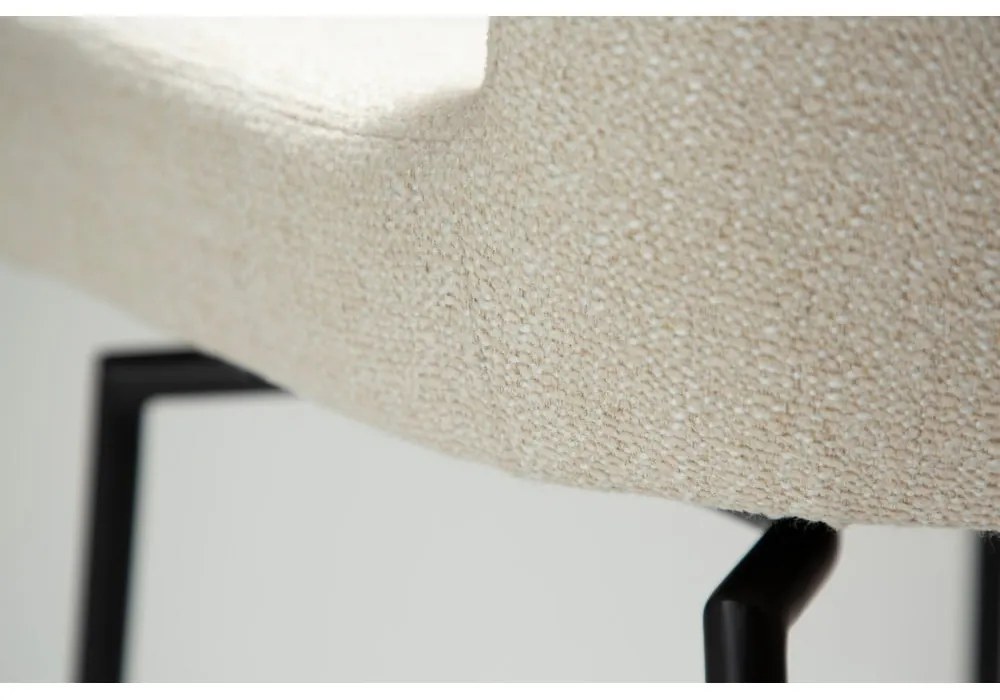 Scaun de bar crem tapițat (înălțime șezut 67,5 cm) Glam – DAN-FORM Denmark