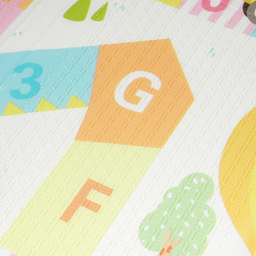 AIYAPLAY Covoraș pentru copii cu literele alfabetului și suprafață impermeabilă din XPE, multicolor, 194x176.5x1.5 cm | Aosom Romania