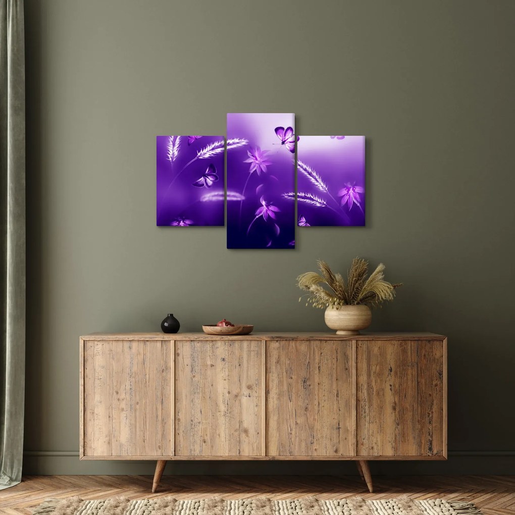 Tablou - Lunca cu fluturi (90x60 cm)