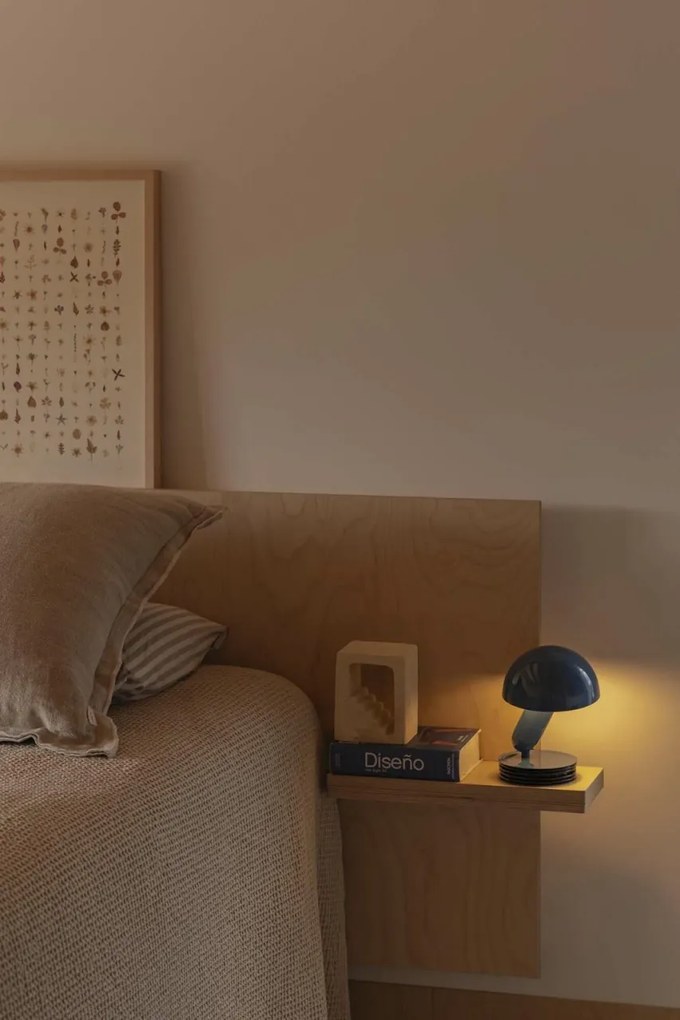 Veioza/Lampa de masa cu clips BELA albastra