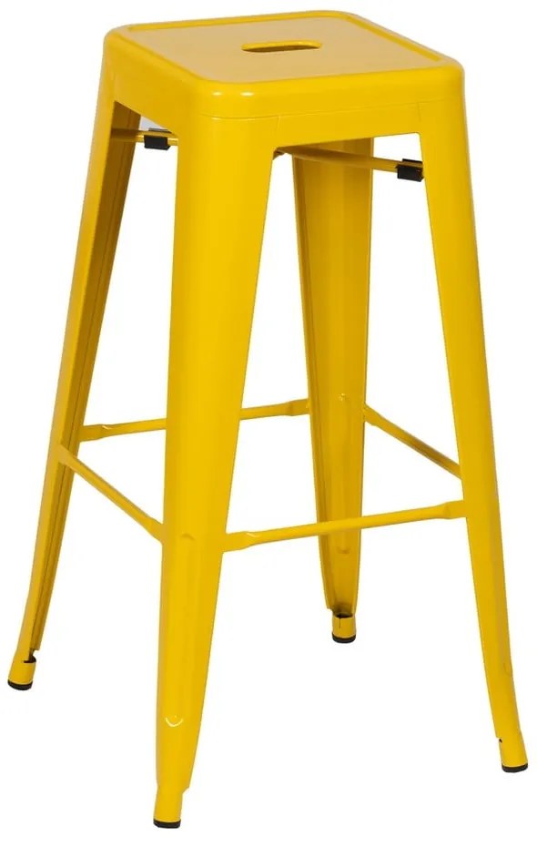 Set de scaune de bar galben 2 buc. din metal (înălțime șezut 76,5 cm) – Ixia
