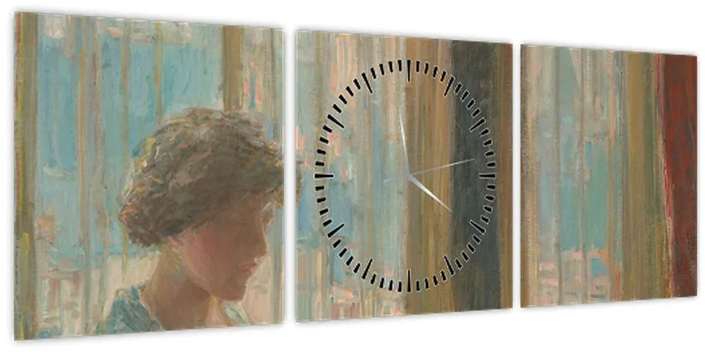 Tablou - Childe Hassam, The New York Window, reproducere (cu ceas) (90x30 cm)