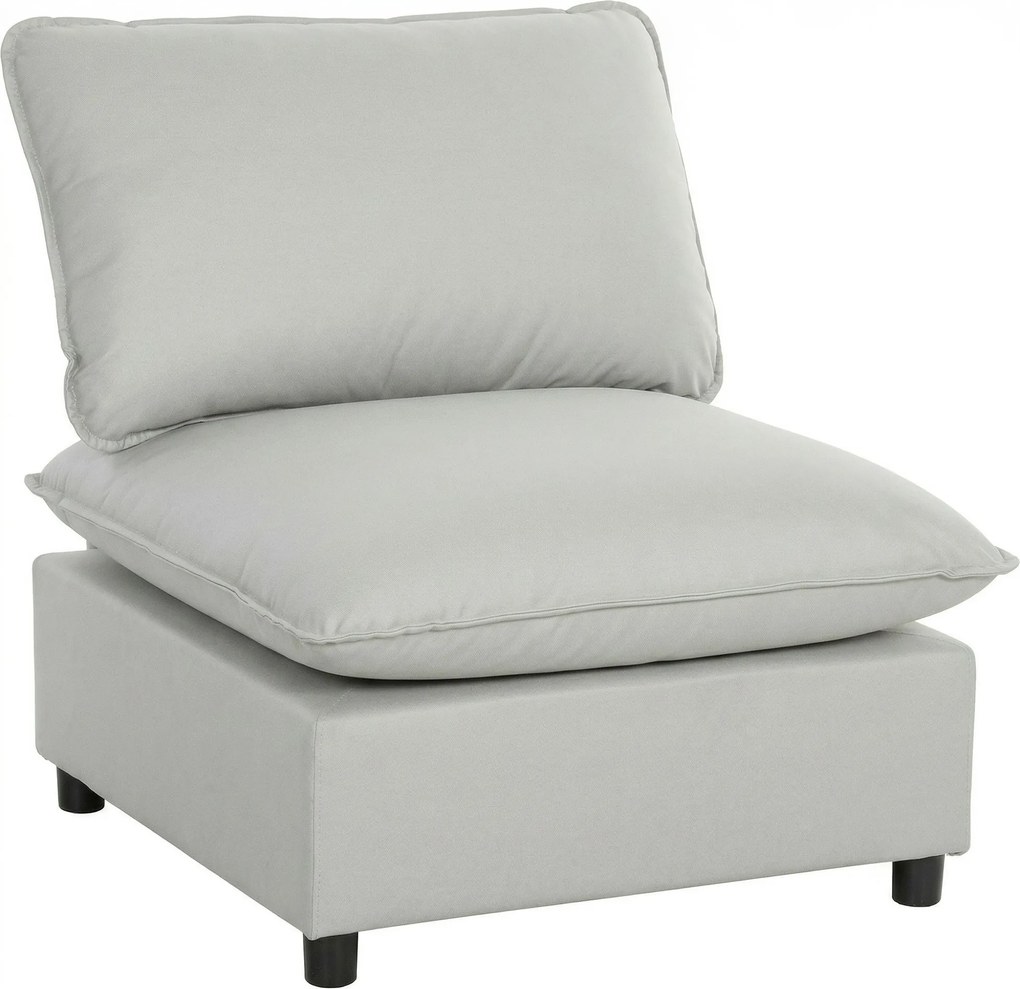 HOMCOM Scaun accent, scaun Leathaire modern cu șezut lat și adânc, pernițe groase, montaj ușor, gri | Aosom Romania