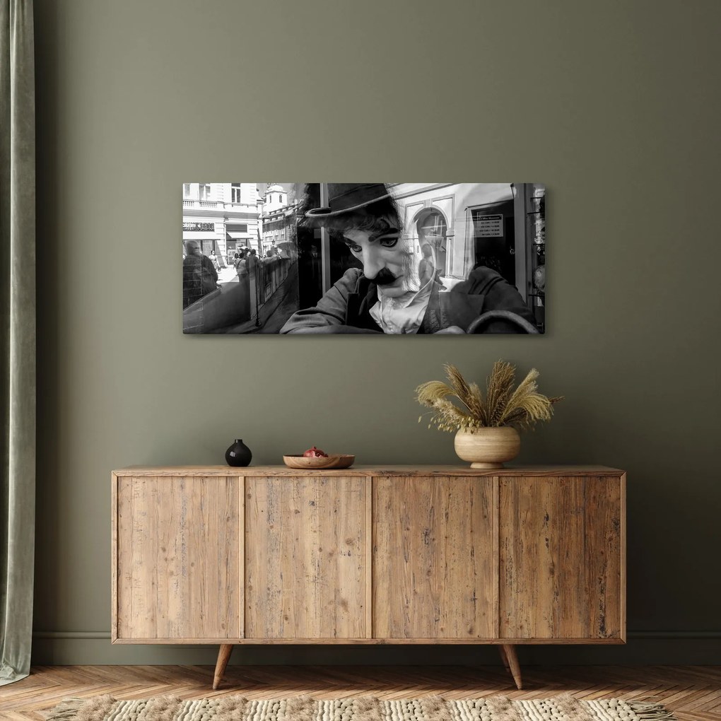 Tablou - Charles Chaplin la Praga (120x50 cm)