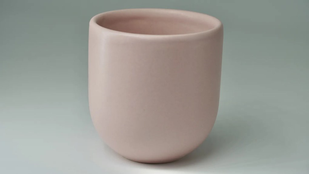 Set 4 Pahare Cafea Novum Roz (Baby Pink , 250ml) Gresie Glazurata Manual