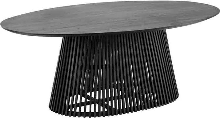 Masa dining neagra din lemn mindi 120x200 cm Irune La Forma