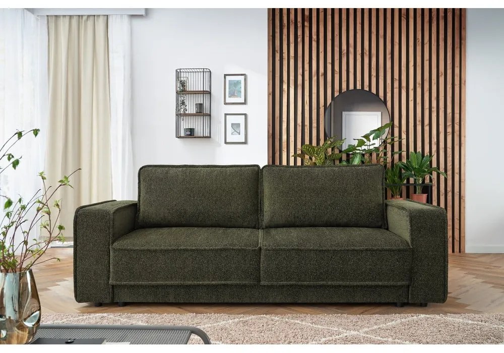 Canapea extensibilă verde Emile - Bobochic Paris