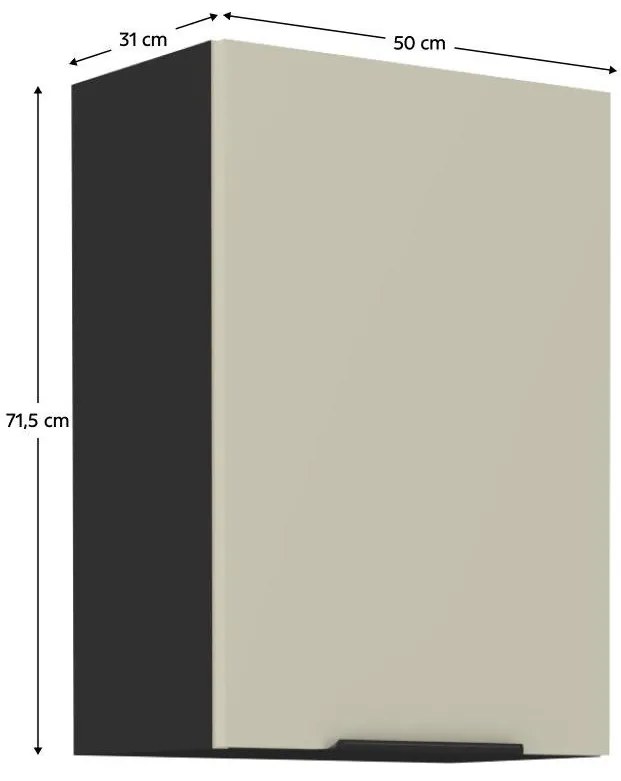 Dulap de bucătărie superior Arikona 50 G 72 1F (cașmir + negru). 1097055
