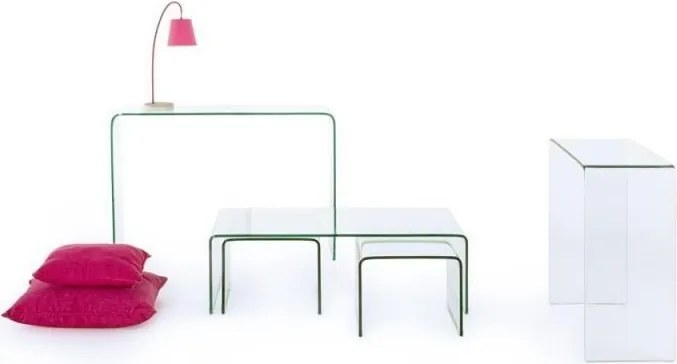 Consola din sticla design modern VANITY 33x100cm