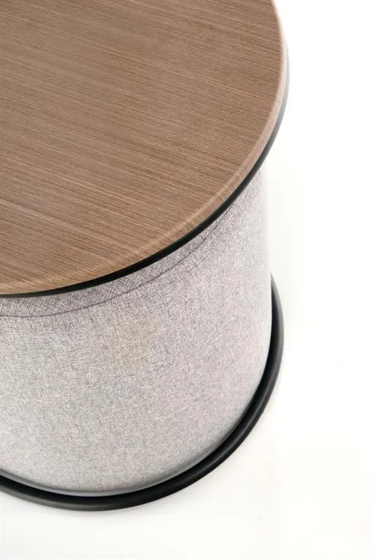 Set masuta cafea si 2 tabureti Pampa nuc/gri
