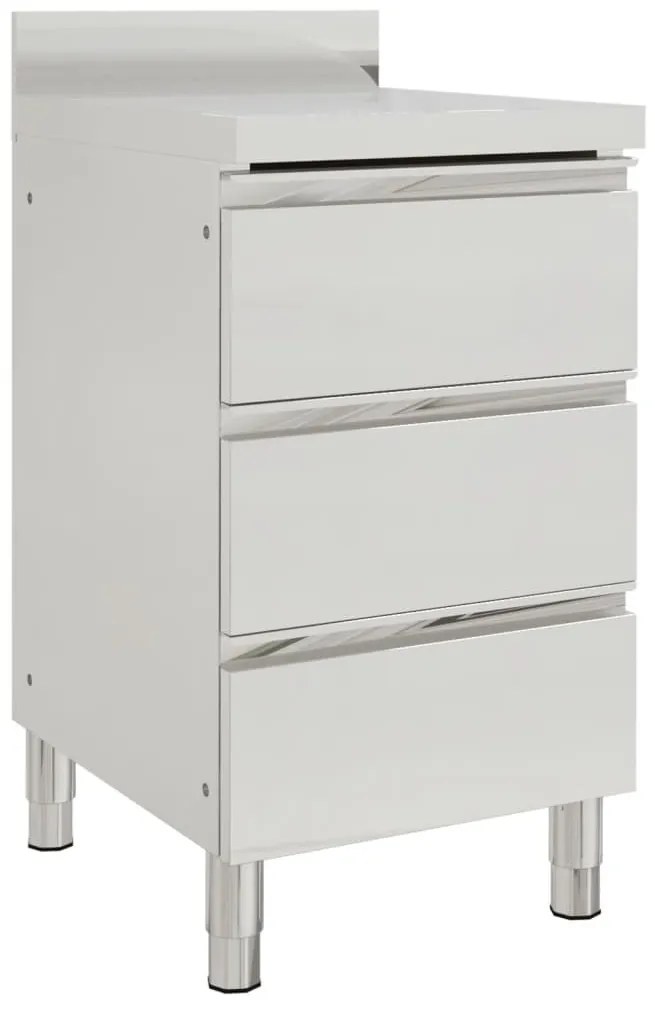 vidaXL Dulap de bucătărie comercial cu 3 sertare 50x60x96 cm