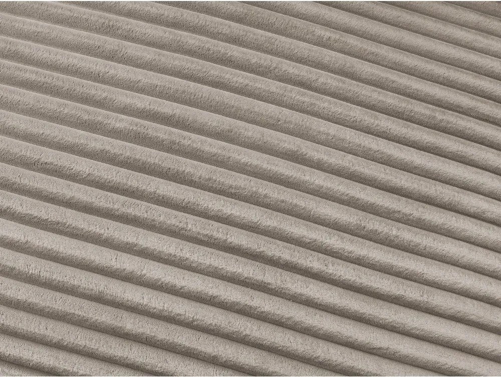 Canapea taupe pentru dormitul zilnic/extensibilă cu tapițerie din catifea reiată 220 cm Hugo – Bobochic Paris