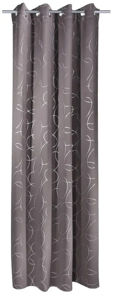 Draperie gri închis 135x245 cm Circles – Sehlbach