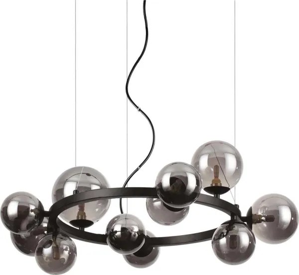 Ideal Lux - Abajur de schimb pentru candelabru/corp de iluminat/lampă PERLAGE Ø 15 cm fumuriu