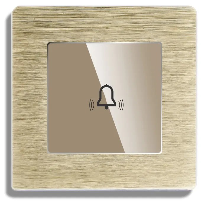 Buton Sonerie cu Touch, cu Revenire, din Sticla si Rama de Aluminiu LUXION