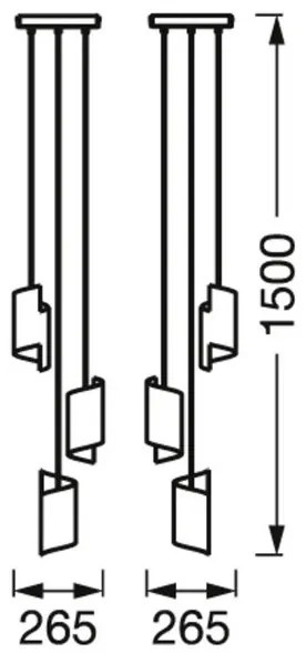 Lustră LED pe cablu dimabilă SMART+ DECOR 3xLED/8W/230V neagră Wi-Fi Ledvance
