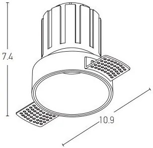 Spot LED incastrabil Trimless cupru 6W 3000K