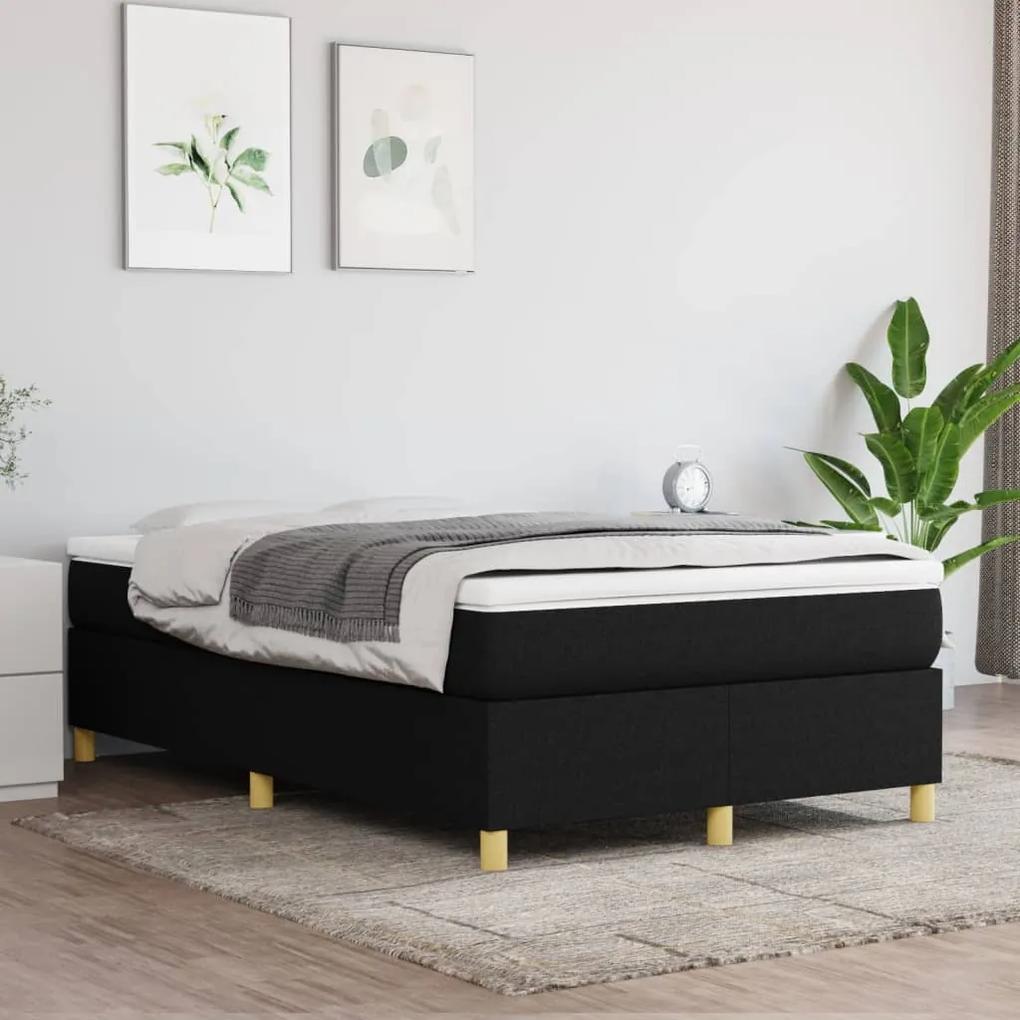 3120947 vidaXL Cadru de pat, negru, 120x200 cm, material textil
