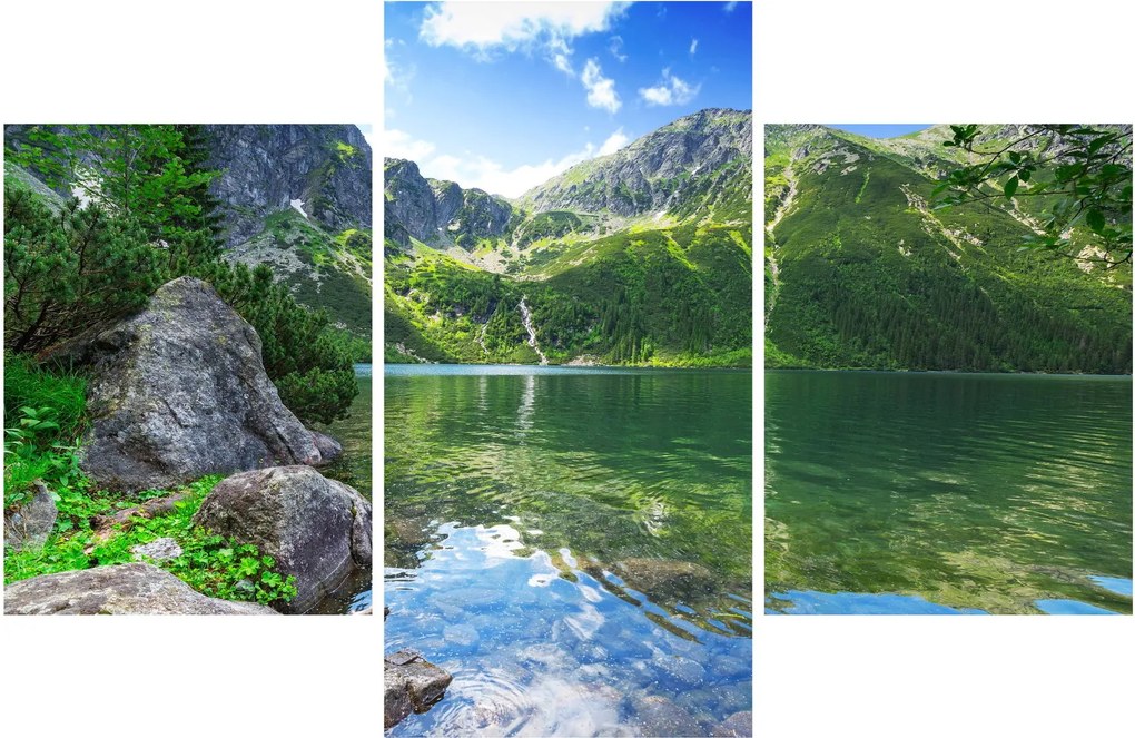 Tablou cu lac în munții Tatra (90x60 cm)