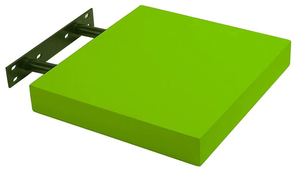 Raft perete cu suport ascuns 23.5x23.5x3.8 cm, MDF Verde