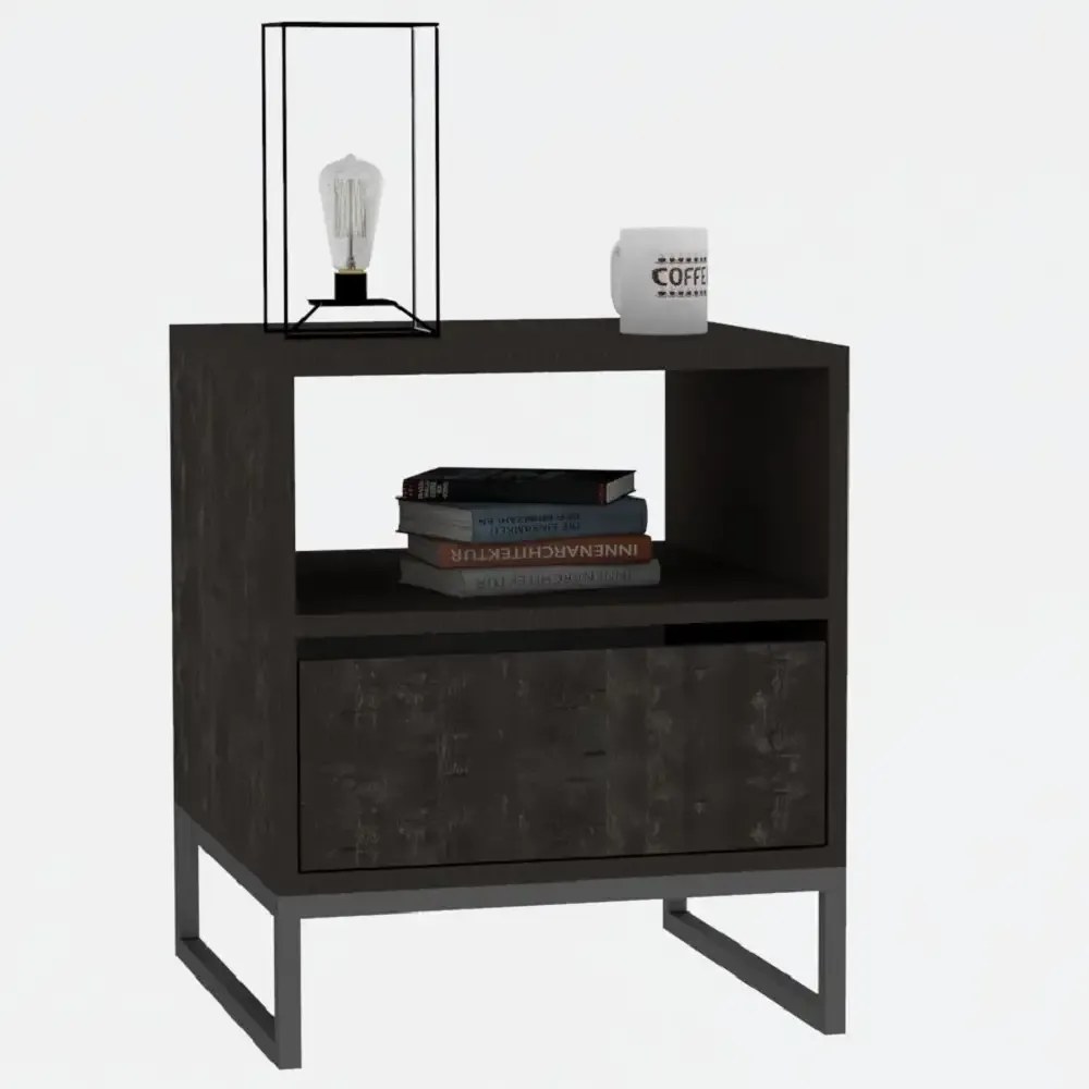 Noptiera Lida pentru dormitor,culoare antracit-60 cm