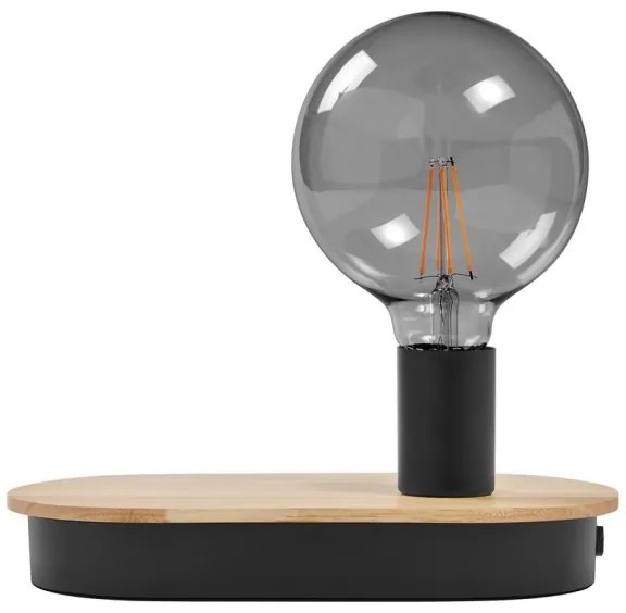Lampă LED tactilă de masă cu conector USB Ledvance DECOR WOOD 1xE27/8W/230V