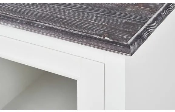 Comoda Bar Cu 2 Usi Si 3 Sertare Cabana Alb Si Antracite , 142.7 Cm