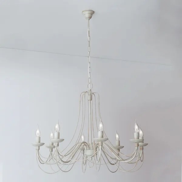 Lustră pe lanț Orion LU 1531/8 VELA 8xE14/40W/230V alb/auriu/patină