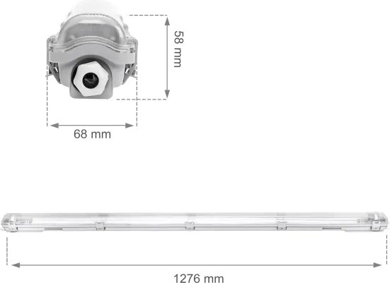 Corp de iluminat fluorescent industrial LIMEA T8 1xG13/20W/230V IP65 120cm