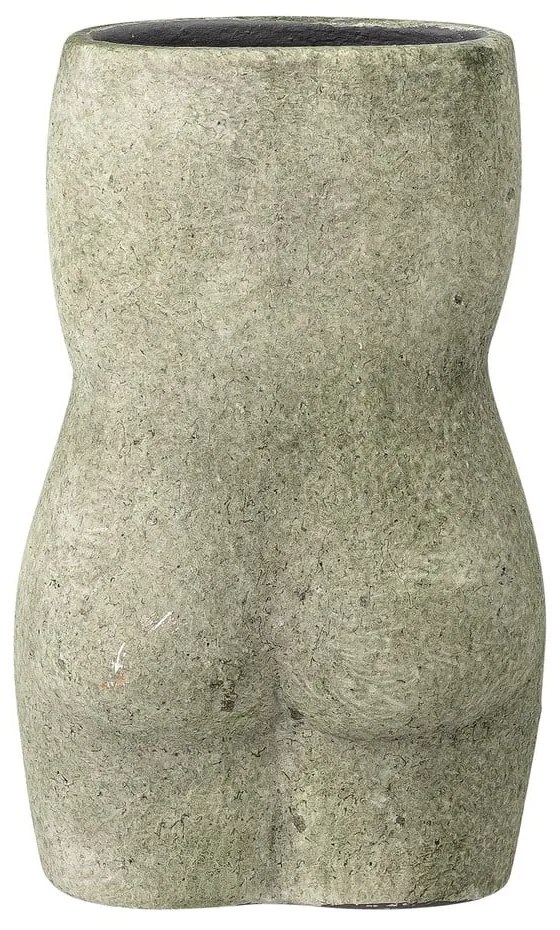 Vază de teracotă Bloomingville Emeli, înălțime 16 cm, verde-gri