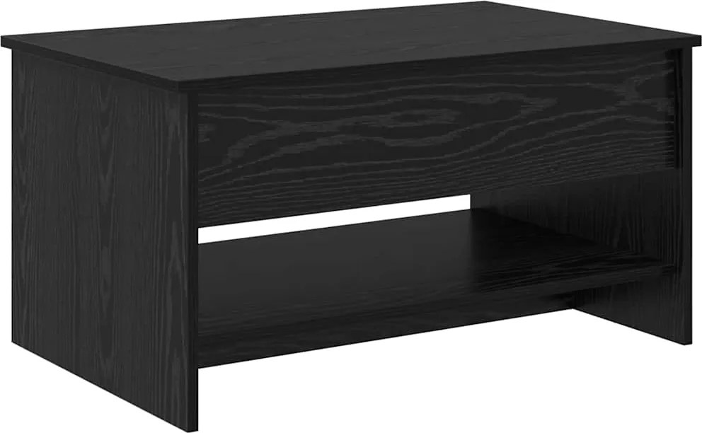 vidaXL Masă de cafea Stejar Negru 80 x 50,5 x 41,5 cm Lemn compozit