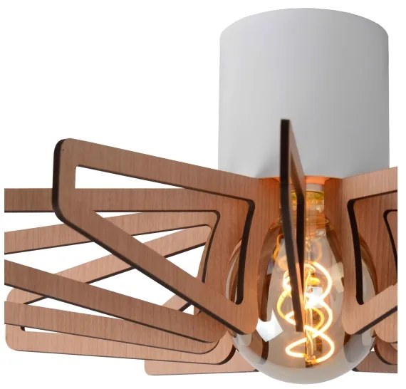 Plafonieră Lucide 77184/45/31 ZIDANE 1xE27/15W/230V alb/maro