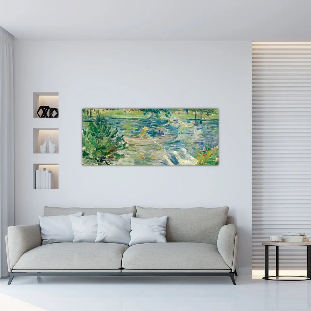 Tablou - Berthe Morisot, Girl in a Boat with Geese, reproducere (120x50 cm)