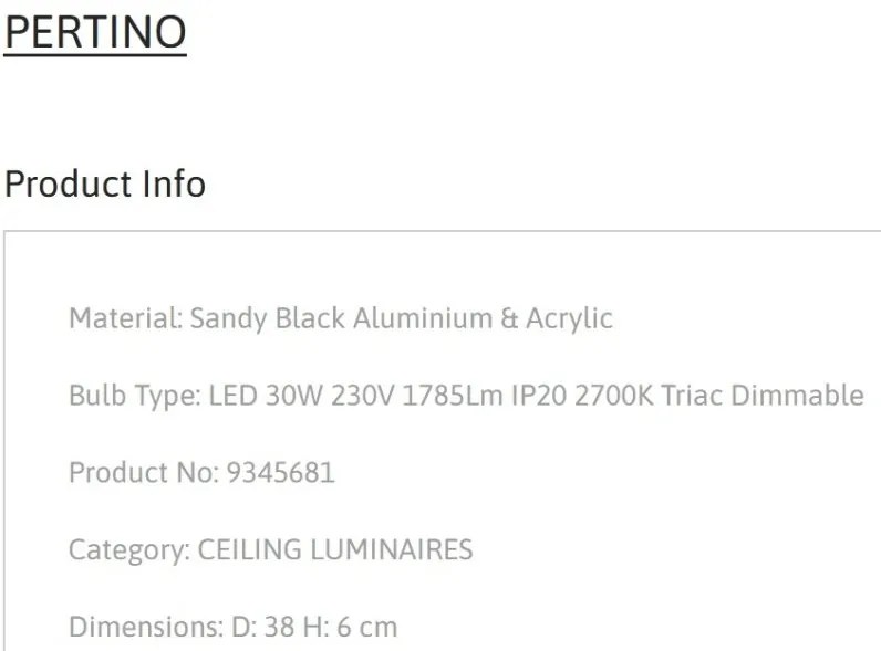 Plafoniera LED dimabila design circular PERTINO D-38cm