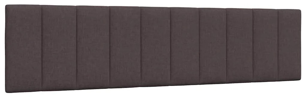 vidaXL Pernă pentru tăblie de pat maro închis, 200 cm, material textil