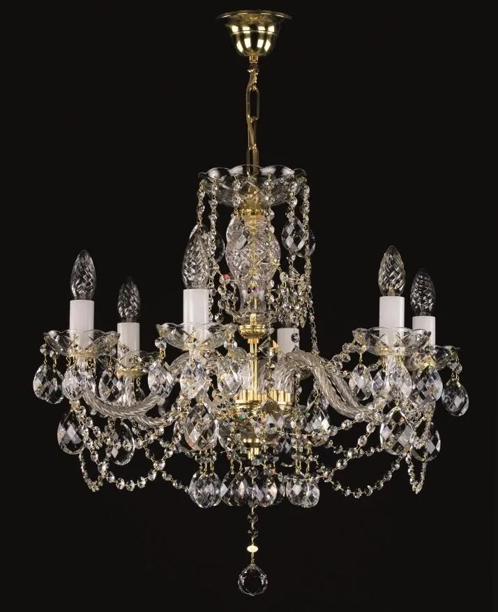 Candelabru cristal Bohemia 6 brate, diam. 59cm Donatela VI CE