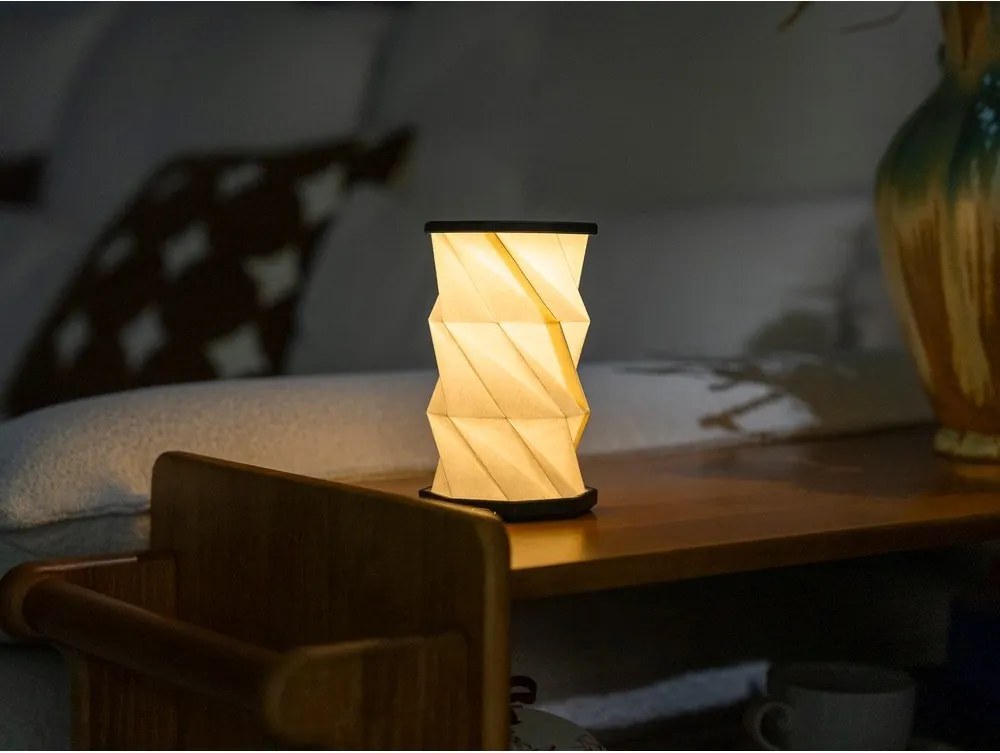 Decorațiune luminoasă albă/neagră portabilă cu USB ø 8 cm Twist – Gingko